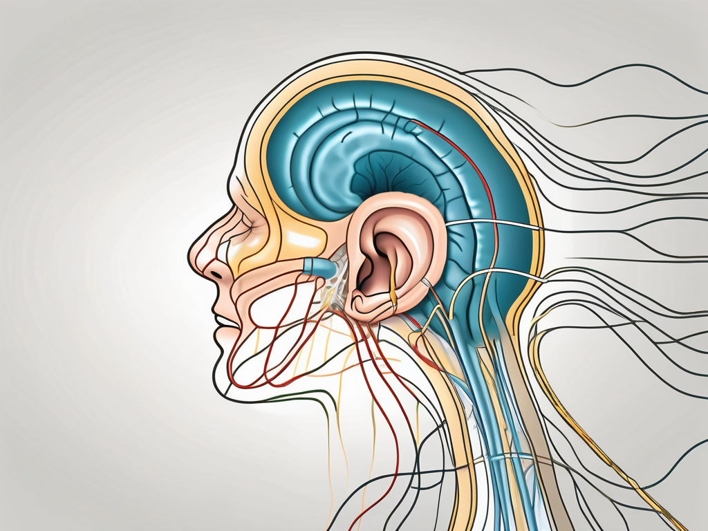 The inner ear highlighting the cochlear nerve