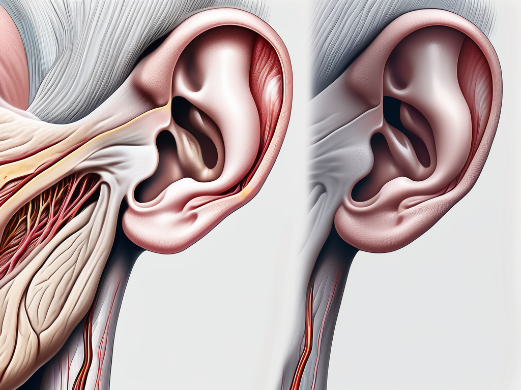 An inflamed cochlear nerve within an anatomically accurate human ear