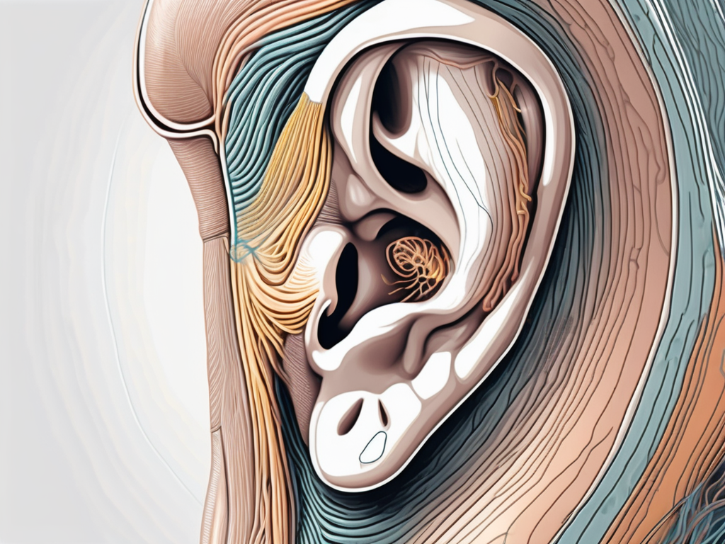 A detailed human ear anatomy