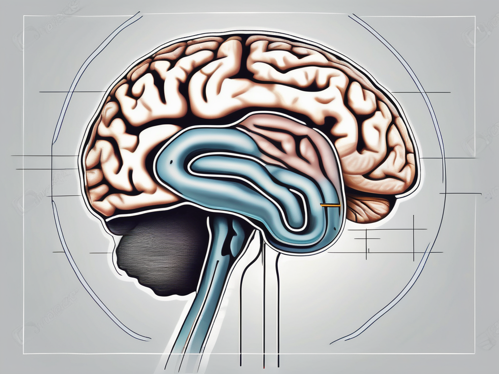 The human brain with the vestibulo-cochlear nerve highlighted